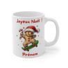 Mug  Joyeux Noël Pain d'Épice sur Skate – Tasse Personnalisable avec Prénom
