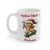Mug  Joyeux Noël Pain d'Épice sur Skate – Tasse Personnalisable avec Prénom