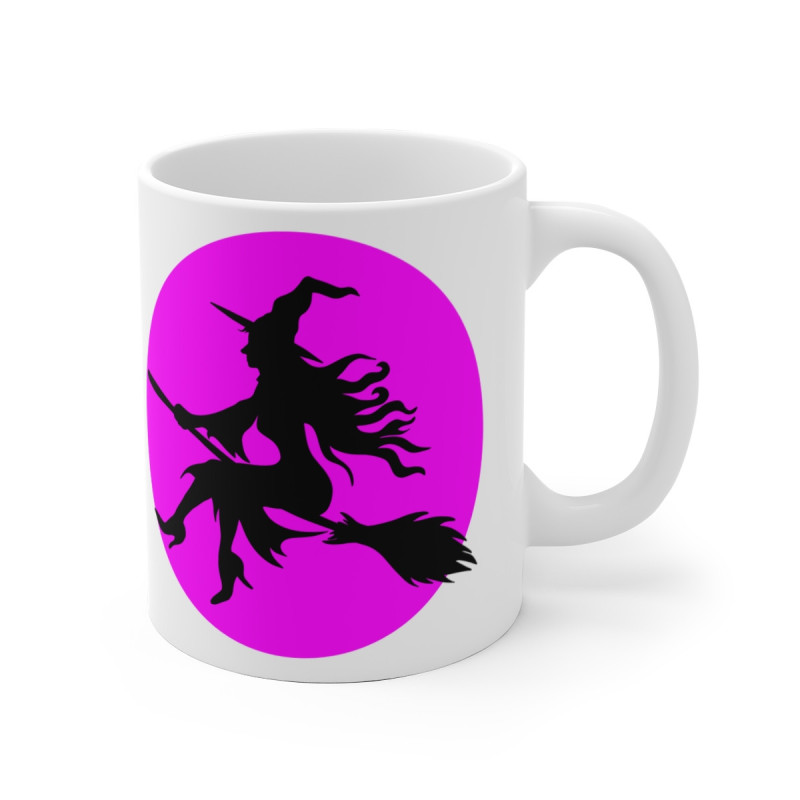 Mug Sorcière  sur un Balai – Halloween pour Enfant et Adulte