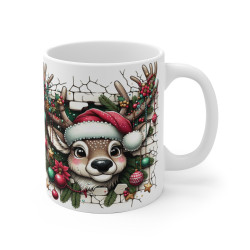 Mug Design Cerf de Noël -...