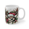 Mug Design Cerf de Noël - Mug Festif pour les Amoureux de la Nature - Cadeau pour Noël