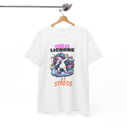 T shirt Femme 100% Licorne 0% Stress – Licorne qui Dab sur un Nuage