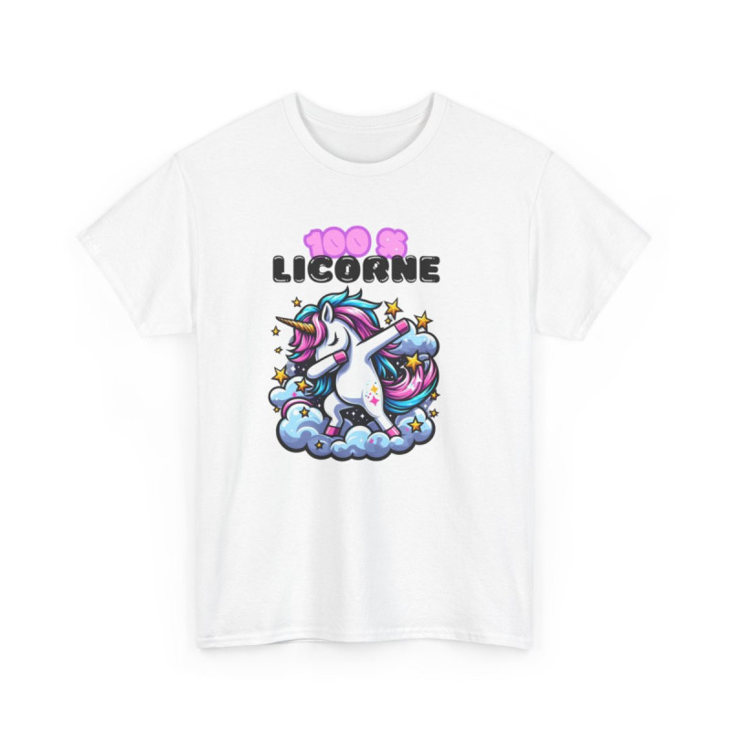 T shirt Femme 100% Licorne – Licorne qui Dab sur un Nuage