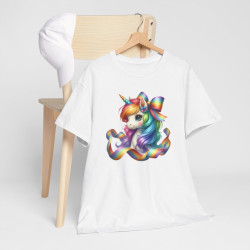 Tee shirt Femme Licorne avec Ruban – Design Féminin et Magique T shirt