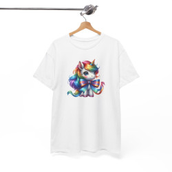 T-shirt Femme Licorne avec Ruban – Design Féminin et Magique
