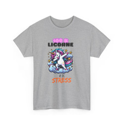 T shirt Femme 100% Licorne 0% Stress – Licorne qui Dab sur un Nuage