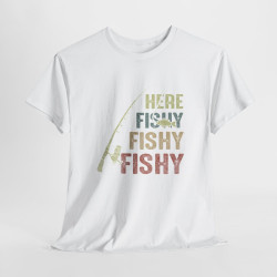 T-shirt Here Fishy Fishy Fishy – Pour Homme et Femme