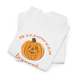 T-shirt Halloween Boooo! avec Citrouille – Pour Homme et Femme