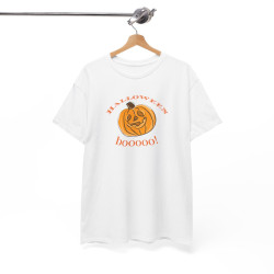 T-shirt Halloween Boooo! avec Citrouille – Pour Homme et Femme