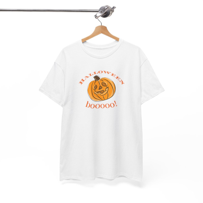 T-shirt Halloween Boooo! avec Citrouille – Pour Homme et Femme