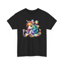 Tee shirt Femme Licorne avec Ruban – Design Féminin et Magique T shirt