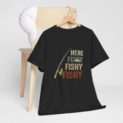 T-shirt Here Fishy Fishy Fishy – Pour Homme et Femme
