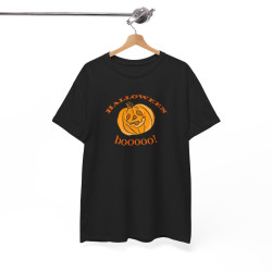T-shirt Halloween Boooo! avec Citrouille – Pour Homme et Femme
