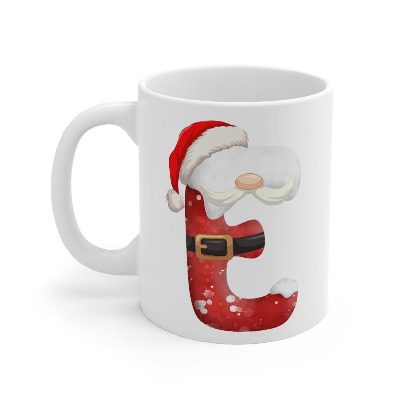 Mug de Noël avec Initiale "E" pour enfant et adulte