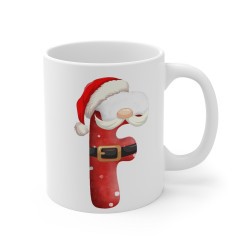 Mug de Noël avec Initiale "F" pour enfant et adulte