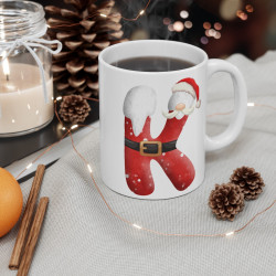 Mug de Noël avec Initiale "K" pour enfant et adulte