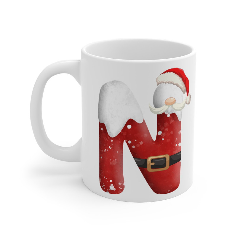 Mug de Noël avec Initiale "N" pour enfant et adulte