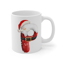 Mug de Noël avec Initiale "P" pour enfant et adulte