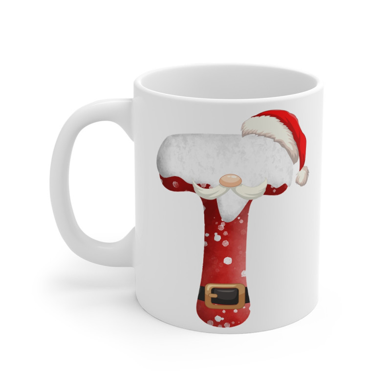 Mug de Noël avec Initiale "T"  pour enfant et adulte
