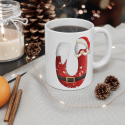 Mug de Noël avec Initiale "U"  pour enfant et adulte