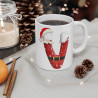 Mug de Noël avec Initiale "V" pour enfant et adulte