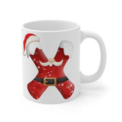 Mug de Noël avec Initiale "X" pour enfant et adulte