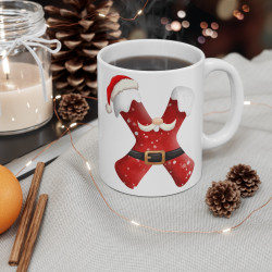 Mug de Noël avec Initiale "X" pour enfant et adulte
