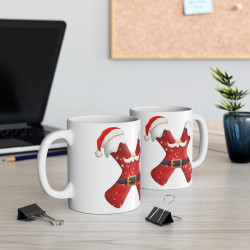 Mug de Noël avec Initiale "X" pour enfant et adulte