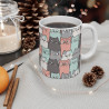 Mug Design Chats 325ml – Tasse Céramique avec Plein de Chats – Cadeau Parfait pour Amoureux des Chats