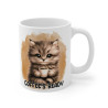 Mug "Coffee's Ready" avec Chat – Tasse Céramique 325ml – Cadeau Amusant pour Amoureux des Chats et du Café