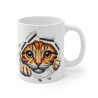 Mug avec Chat Sortant – Tasse Céramique 325ml – Design 3D Amusant pour Amoureux des Chats