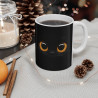 Mug Design Chat Noir 325ml – Tasse Céramique avec Chat Noir Enveloppant – Cadeau Original pour Amoureux des Chats