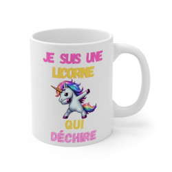 Mug "Je suis une Licorne qui Déchire" – Tasse Céramique 325ml avec Licorne qui Dab – Cadeau Fun