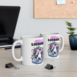 Mug "100% Licorne" – Tasse Céramique 325ml avec Licorne qui Dab – Cadeau Fantaisie