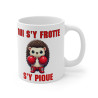 Mug "Qui s'y frotte s'y pique" avec Hérisson Boxeur Cadeau Fun et Original