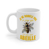 Mug "Je ne ronfle pas, je rêve que je suis une Abeille" – Tasse Céramique 325ml – Cadeau Amusant et Original