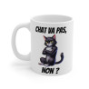 Mug "Chat va pas non ?" avec Chat  – Tasse Céramique 325ml – Cadeau Humour pour Amoureux des Chats