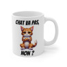 Mug "Chat va pas non ?" avec Chat  – Tasse Céramique 325ml – Cadeau Humour