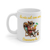 Mug "La vie est une noix, savoure-la !" avec Écureuil Relax – Tasse Céramique 325ml – Cadeau Humour et Détente