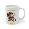 Mug "La vie est une noix, savoure-la !" avec Écureuil Relax – Tasse Céramique 325ml – Cadeau Humour et Détente