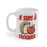 Mug "Je suis à croquer" avec Hérisson – Tasse Céramique 325ml – Cadeau Mignon et Humour