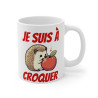 Mug "Je suis à croquer" avec Hérisson – Tasse Céramique 325ml – Cadeau Mignon et Humour