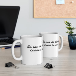 Mug "En cas de doute, choisis la Sieste" – Tasse Céramique 325ml – Cadeau Humour et Relaxation
