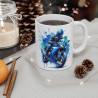 Mug Motard Moto Bleu– Tasse Céramique 325ml avec Design Moto – Cadeau Passion Moto et Aventure