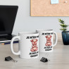 Mug "Je m'en fous, je suis un cochon" avec Cochon Croisant les Bras – Tasse Céramique 325ml – Cadeau Humour et Attitude