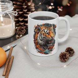 Mug Tigre Majestueux – Tasse Céramique 325ml avec Design Animal Sauvage – Cadeau Nature et Esprit Indomptable