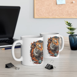 Mug Tigre Majestueux – Tasse Céramique 325ml avec Design Animal Sauvage – Cadeau Nature et Esprit Indomptable
