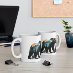 Mug Ours Sauvage – Tasse Céramique 325ml avec Design Forêt – Cadeau Nature et Aventure