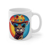 Mug Girafe Cool avec Lunettes et Chapeau – Tasse Céramique 325ml avec Design Fun et Coloré – Cadeau Humour et Style