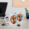 Mug Girafe Cool avec Lunettes et Chapeau – Tasse Céramique 325ml avec Design Fun et Coloré – Cadeau Humour et Style